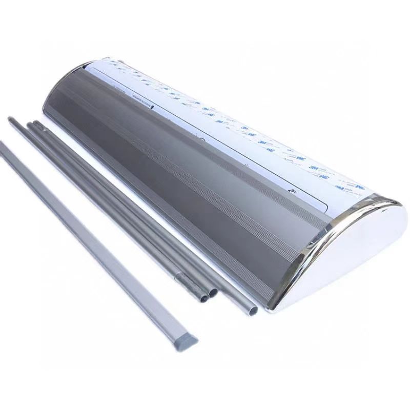 厂家供应85x200宽底座铝合金水滴型易拉宝细节图