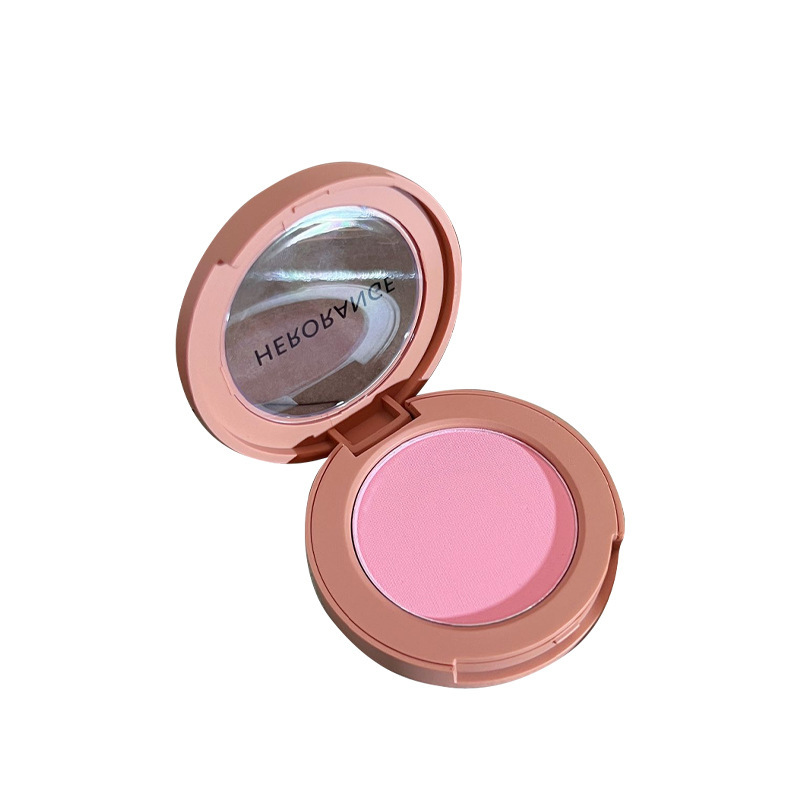 HERORANGE Cream Powder Blush Low Saturation pseudo-natural monochrome plate Peach Orange soft matte natural girl Item Picture