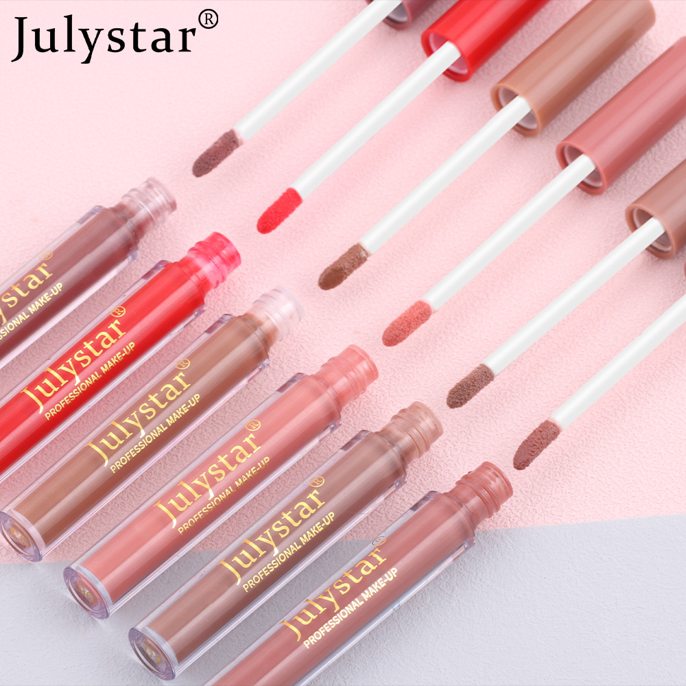 Julystar Lip Gloss, water-like mirror surface, long-lasting moisturizing lip gloss, cross-border wholesale, non-fading European and American lip gloss details Picture