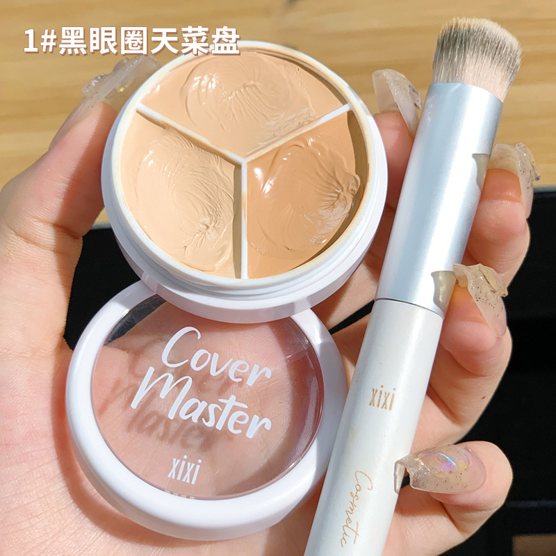 xixi Cleansing and Makeup Holding Three-color Concealer for Facial coverage of spots, acne marks, tear troughs and dark circles D-457 details Picture