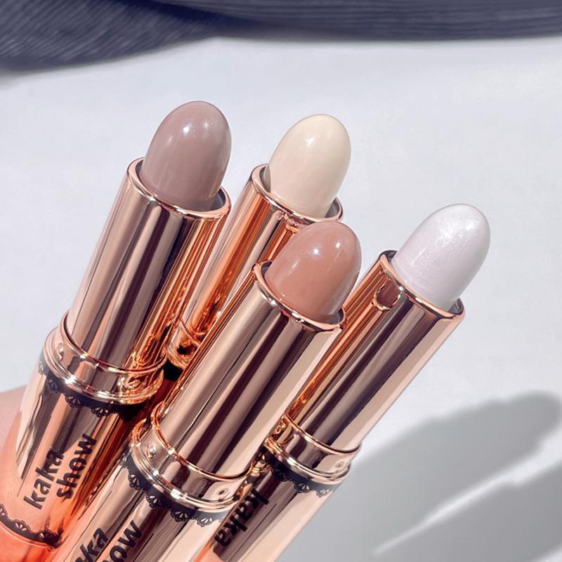 kakashow Two-color Highlighter Contouring Stick, brightening Highlighter Stick, Double-headed natural waterproof concealer makeup wholesale details Picture