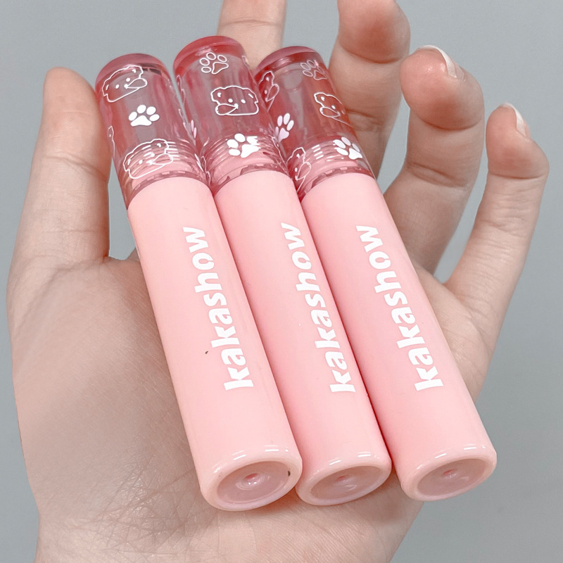 kakashow Bubble Bear Mirror Water Light Lip Gloss Spring/Summer Glass Pouty Lip Moisturizing Whitening Blush Water Mist Lip Gloss Specification drawing