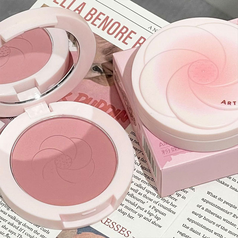 Art Value~ Pink petal blush, natural and delicate, whitening blush, contouring, versatile, the same as cross-border Internet celebrities full figure