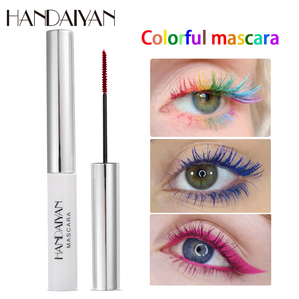 HANDAIYAN Cross-border colored mascara is a long-lasting, waterproof, non-smudge, long, thick and curling mascara full figure