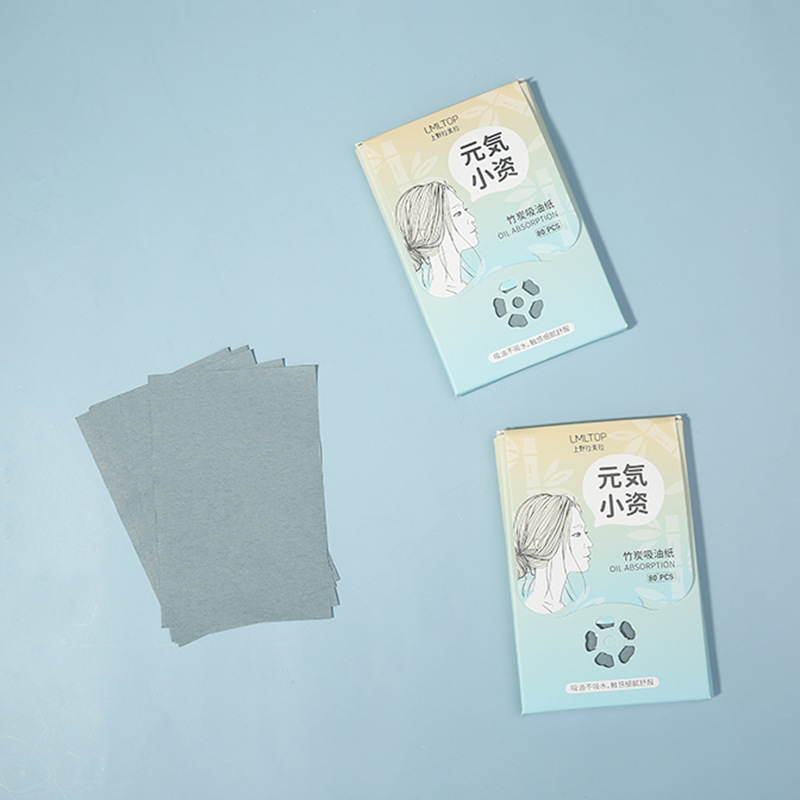 LMLTOP 80-piece Oil-absorbing Paper Portable paper box packaging Fragrance Refreshing Oil-Removing Setting Makeup Paper TOP-096 Application Scenario