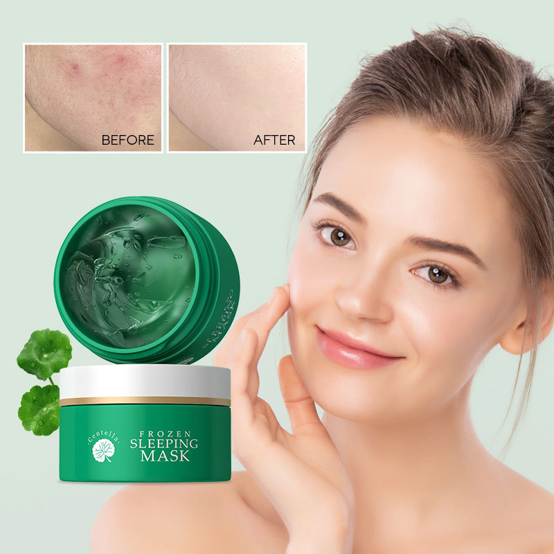 Wholesale cross-border LAIKOU Centella asiatica frozen Mask 100g application-based sleeping mask Hydrating Moisturizing Cleansing mask details Picture