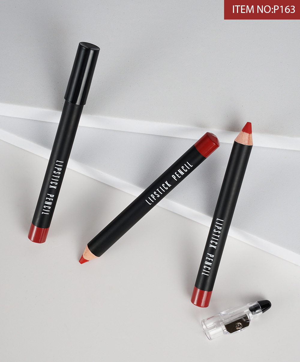 menow non-stick cup 12cm thick wooden stick lipstick matte hook Lip liner pen P163 with pen sharpener Application Scenario