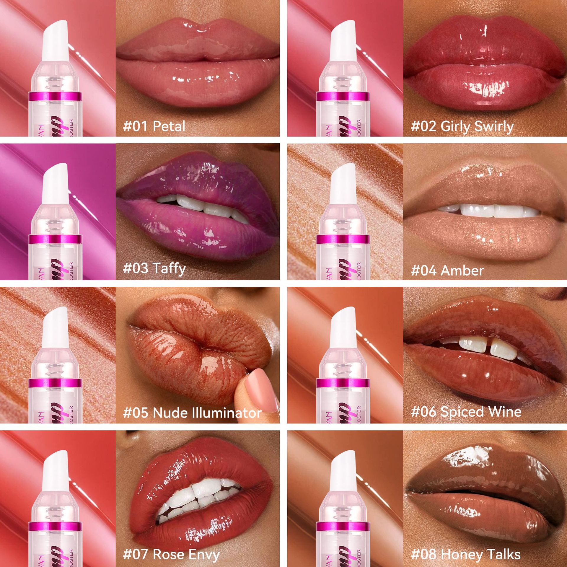 Cross-border Lip Augmentation Lotion for Lustrous and Plump Lips HANDAIYAN Moisturizing, Hydrating and easy to Color Needle Tube Lip Augmentation Lotion Specification drawing