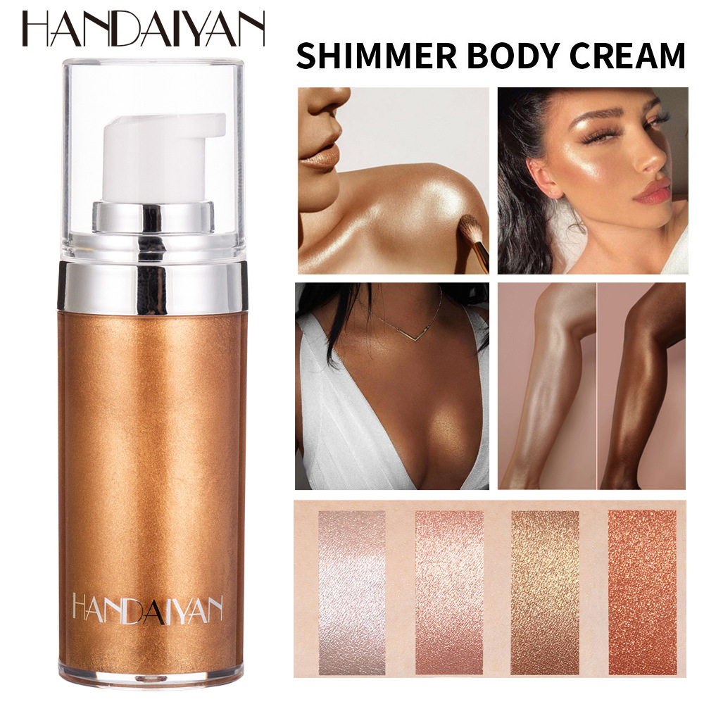 Cross-border Body Brightening Lotion HANDAIYAN Beach Facial Liquid Lotion Full-Body Brightening Fine and Shiny Skin Brightening Oil full figure