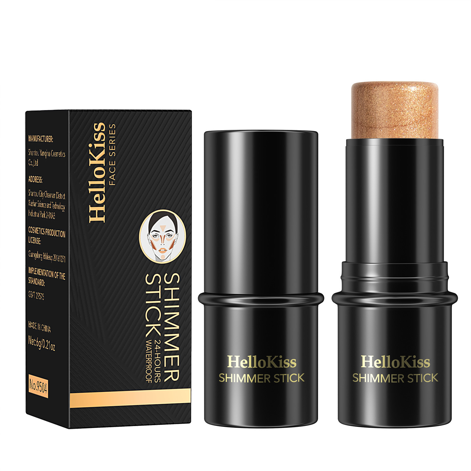 HelloKiss Highlight Brightening Contouring Stick Three-dimensional Face Base Multi-color Highlight Shadow Concealer Pen Makeup Item Picture
