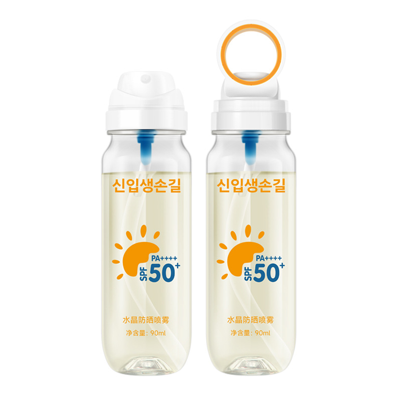 This crystal sunscreen spray is suitable for both men and women. It is transparent, refreshing, portable and offers high UV protection Item Picture