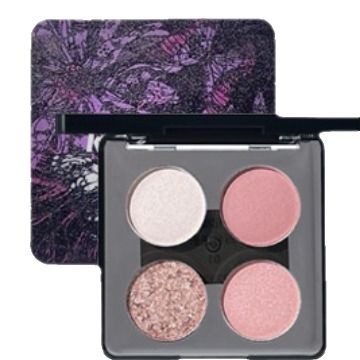 kobeleen Lace four-color eyeshadow palette Punk European and American style pearlescent fine sparkling smoky eye makeup Dark Hot girl cosmetics Item Picture