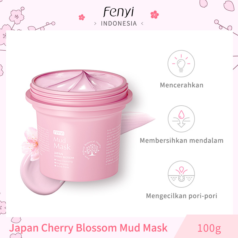 fengyi Japanese Cherry Blossom Mask Mud 100g deeply cleanses pores. Apply mask and skin care products across borders details Picture