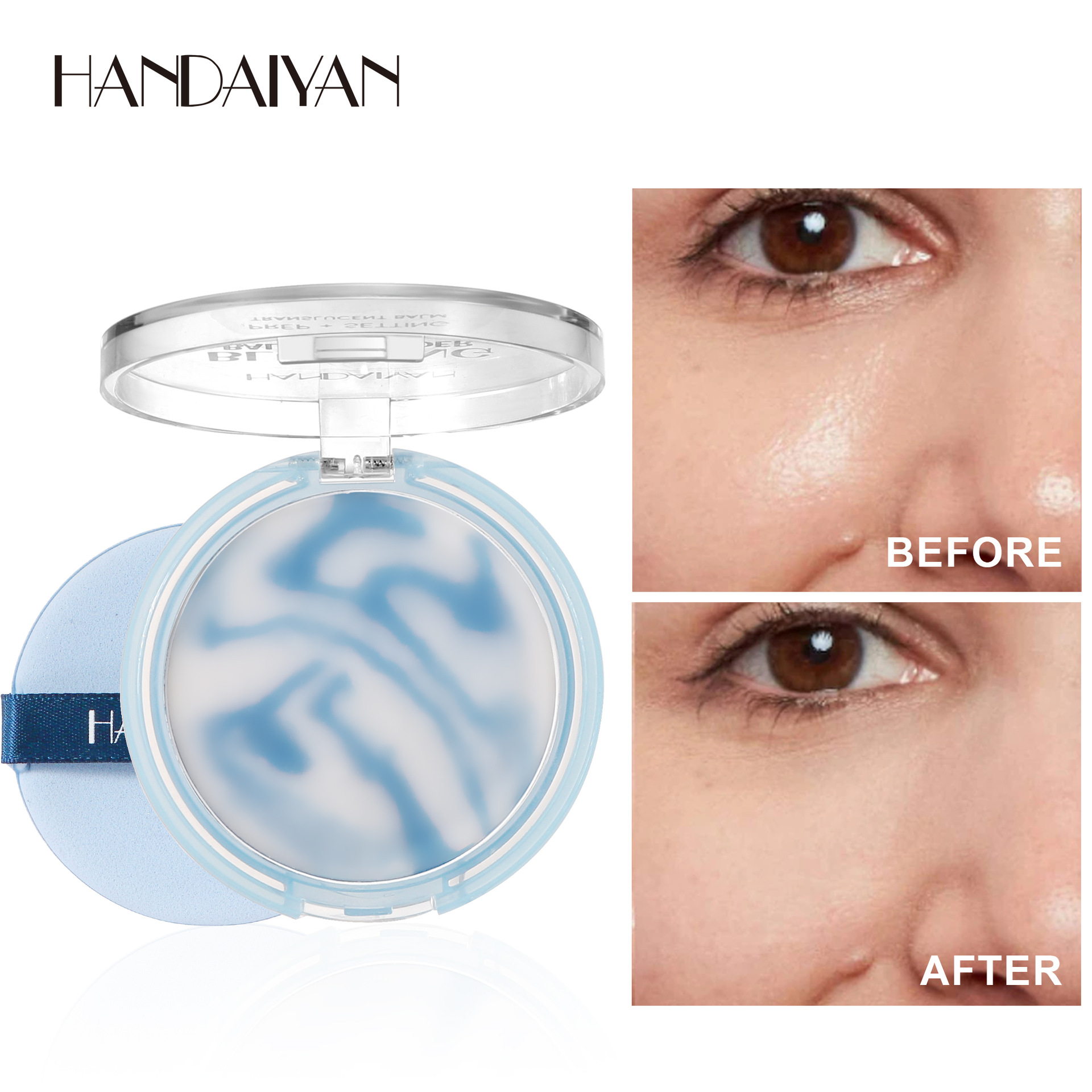 Cross-border setting powder compact, powder-free, fine, skin-friendly, natural, oil-controlling and long-lasting HANDAIYAN powder-free setting Powder cream Item Picture