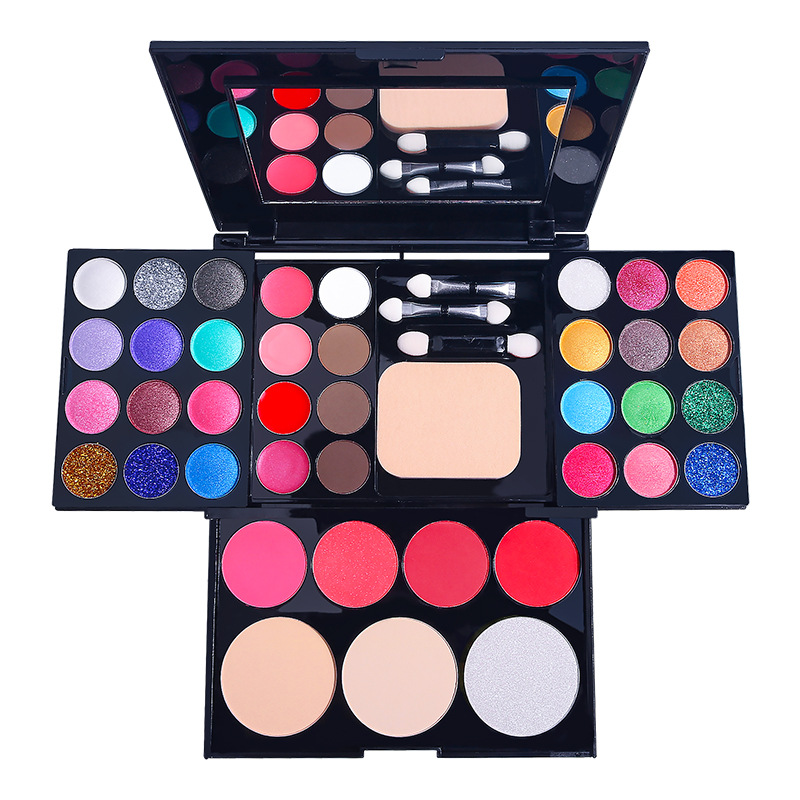 39-color eyeshadow palette, makeup box, cosmetics set, beginner blush, powder compact, lipstick complete set, stage performance Item Picture