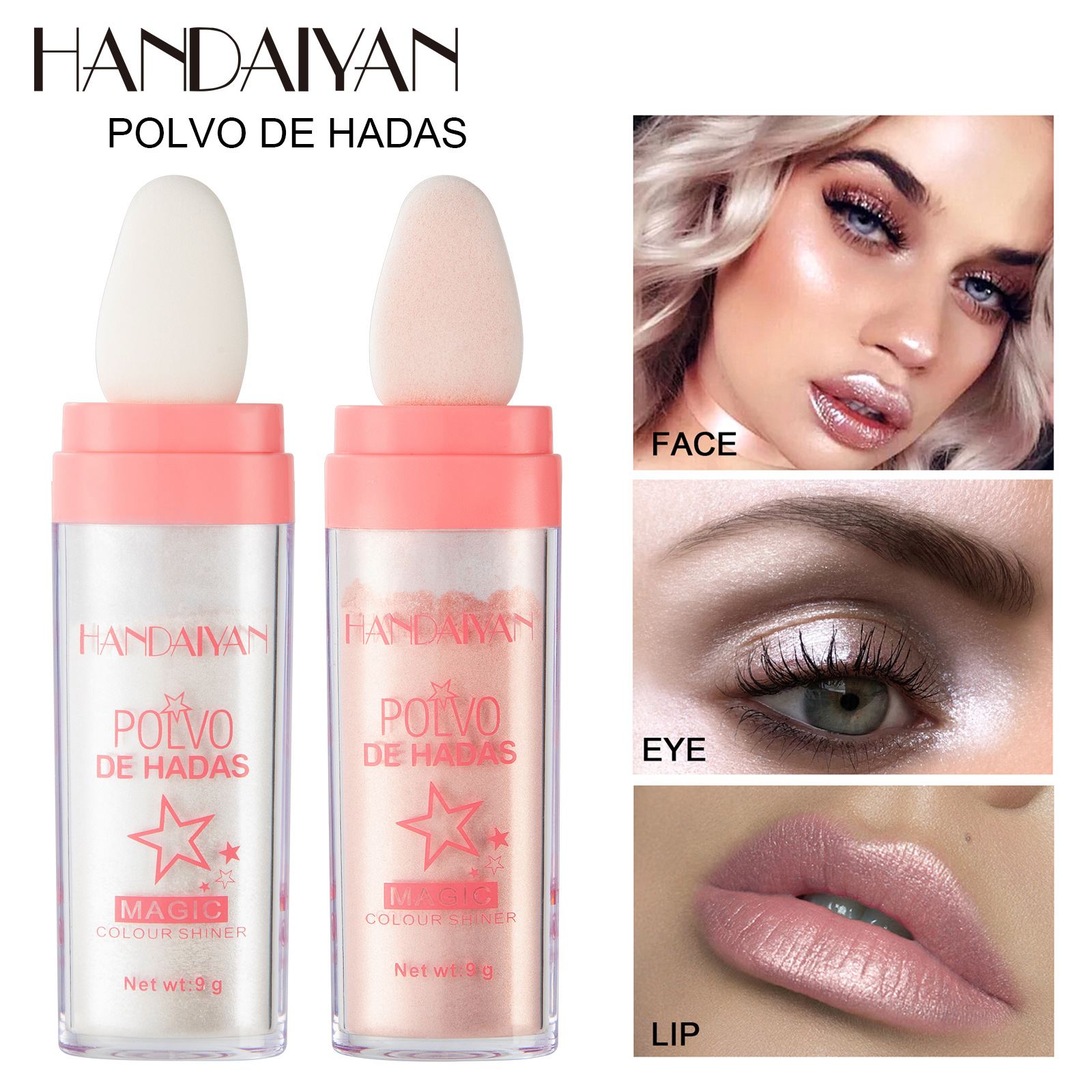 Cross-border Pat Powder, body highlight powder, Han Daiyan's face brightening, fine sparkle, natural and three-dimensional contouring blush, highlight stick details Picture
