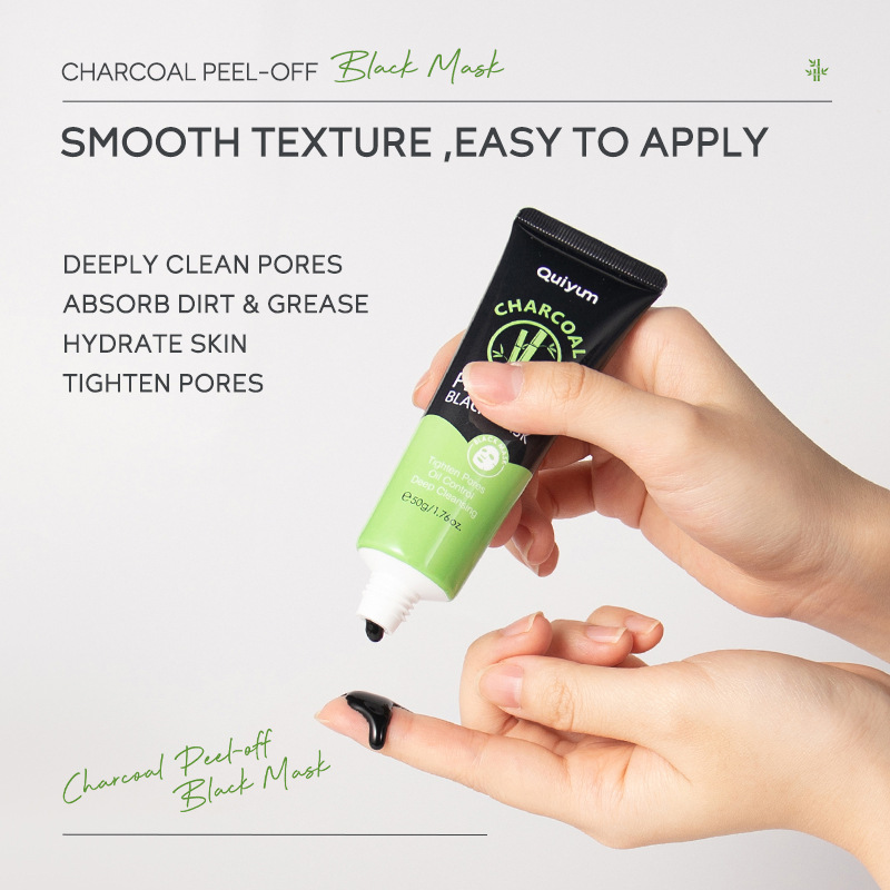 Cross-border temu version quiyum Bamboo Charcoal peel-off Mask 50g (tube) Moisturizing skin care products in stock Application Scenario
