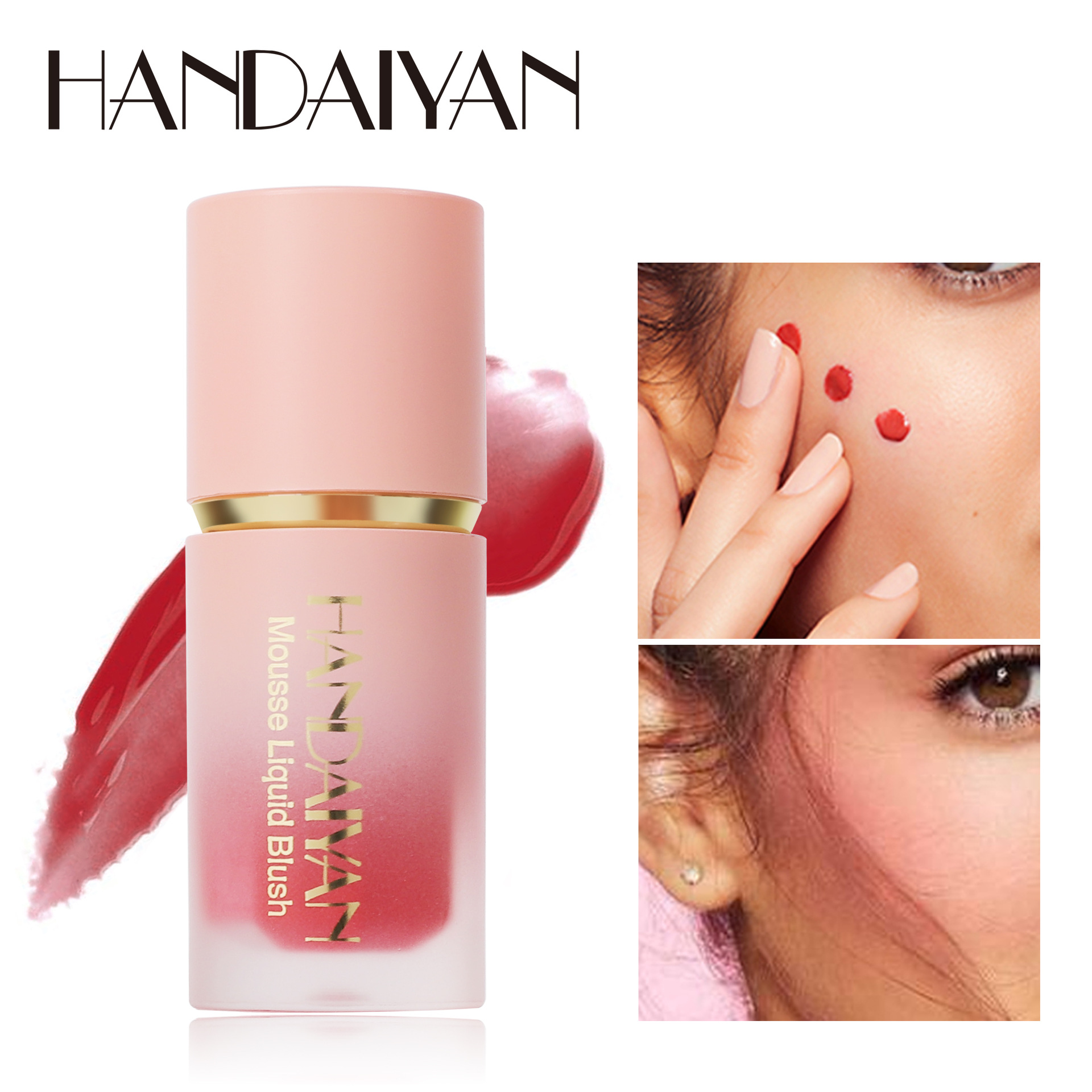 Cross-border liquid blush Contouring HANDAIYAN Natural Modification Easy to color matte Blush Liquid Blush Blush full figure