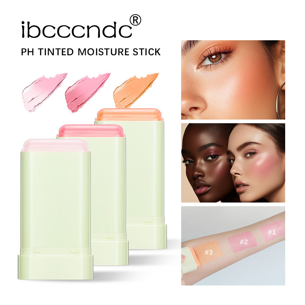 ibcccndc Color-changing Rotating Blush Cream Contouring Blush Cream Natural Nude Makeup Matte Blush Stick full figure