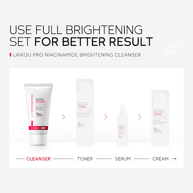 LAIKOU PRO Niacinamide Facial Cleanser 50g Cross-border Manufacturer wholesale Skin care Facial Cleanser Specification drawing