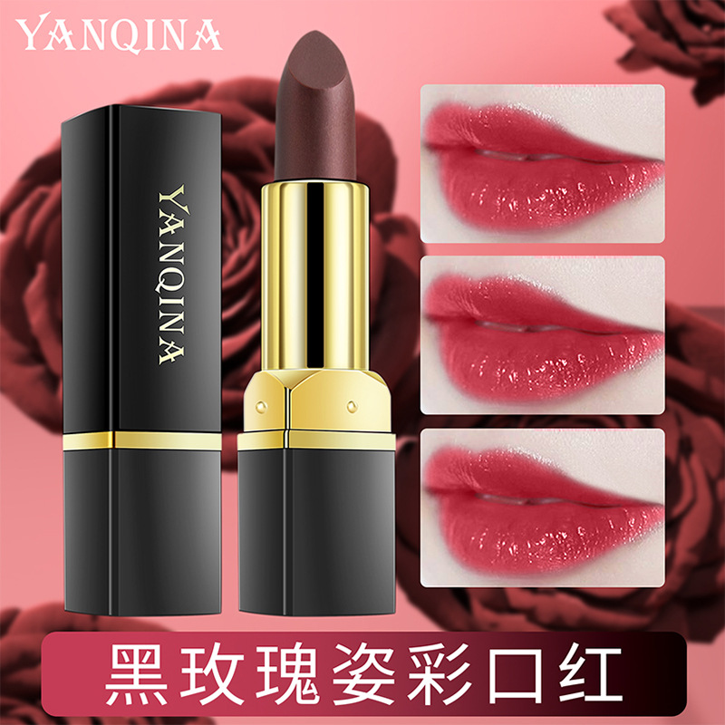 Black Rose thermochroma Lipstick is moisturizing and hydrating, and does not stick to cups. It is a base makeup lip balm for cross-border live-streaming beauty products details Picture