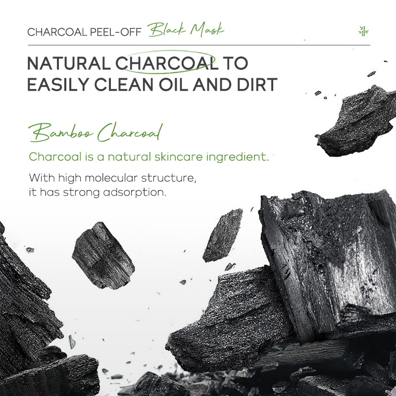 Cross-border temu version quiyum Bamboo Charcoal peel-off Mask 50g (tube) Moisturizing skin care products in stock details Picture