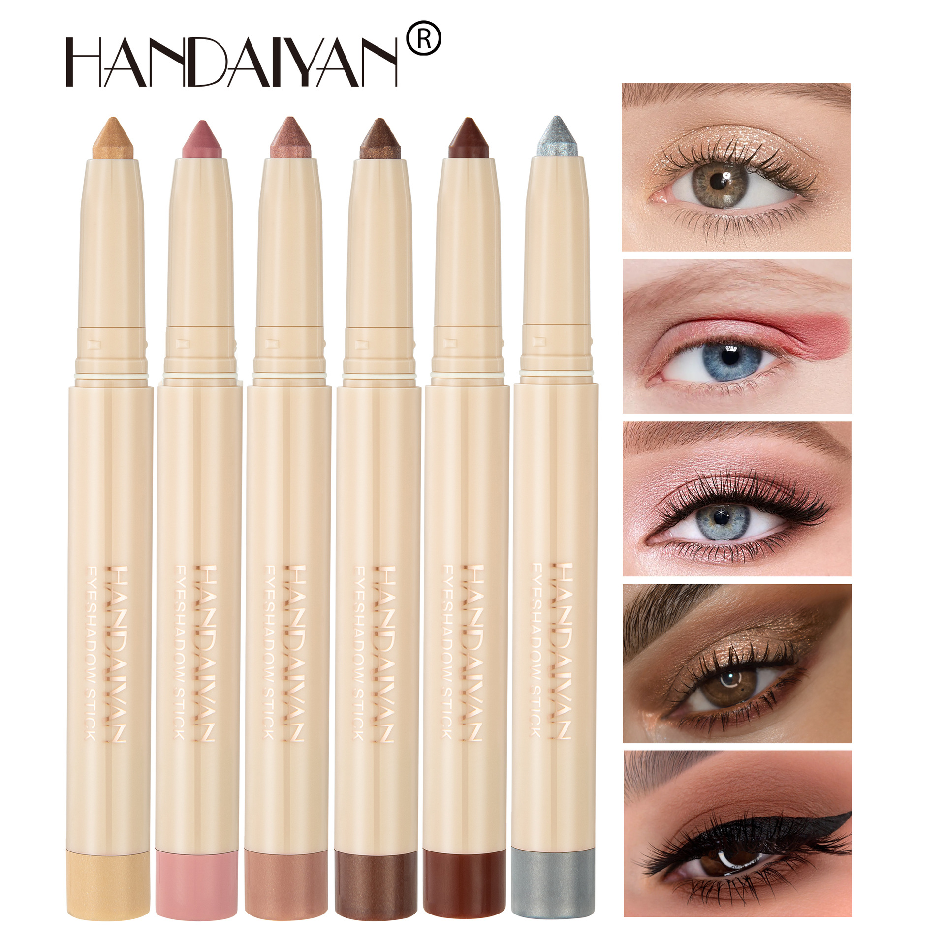handaiyan cross-border bestseller Han Daiyan Nightclub Eye Shadow Pen dual-purpose eyeliner sharpener eye shadow stick Item Picture