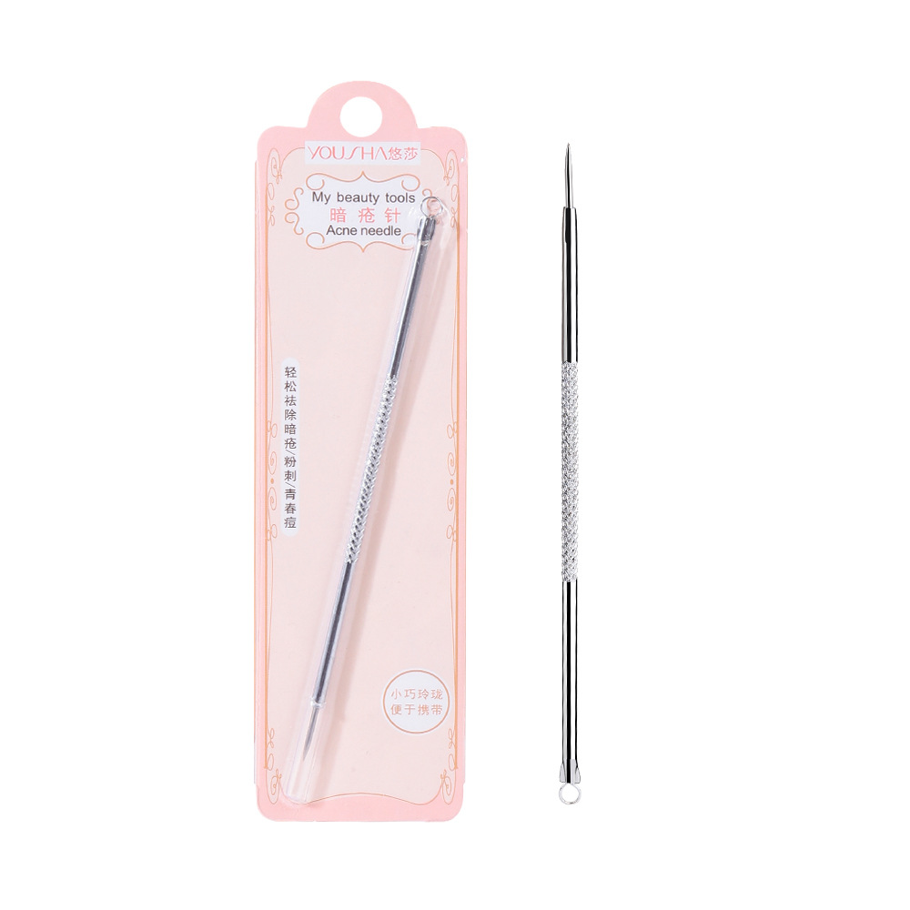 Yousa stainless steel Acne needle, Blackhead acne removal needle, pointed-head comedone needle, acne picking needle, single pack YA010 Item Picture
