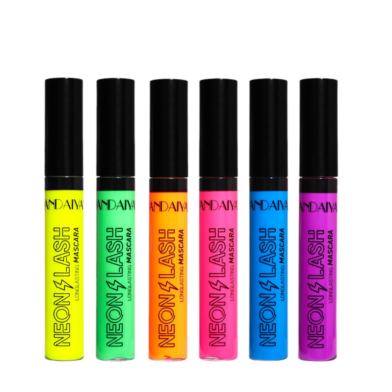 Cross-border fluorescent colored mascara handaiyan: Long, thick, curling, long-lasting, waterproof and non-smudge mascara Item Picture