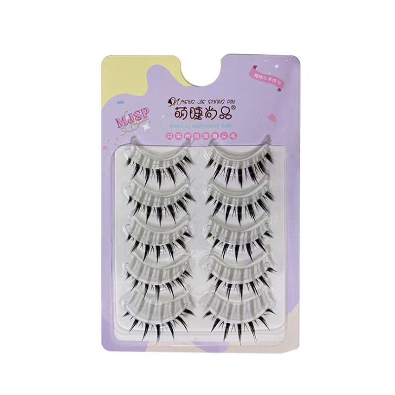 Mengshi Shangpin Thick Barbie Devil eyelashes, naturally realistic curling, cosplay comic light European beauty eyelashes M09 Item Picture