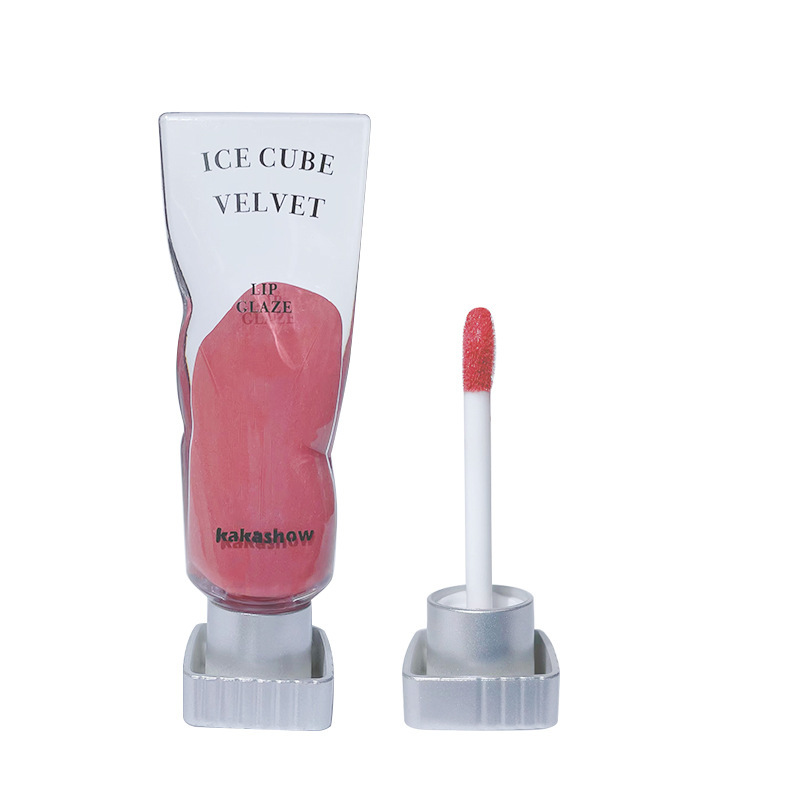 kakashow ice cube velvet Lip gloss matte finish Red Lip gloss transparent pigment whitens and is not easy to stick to the lip mud Item Picture