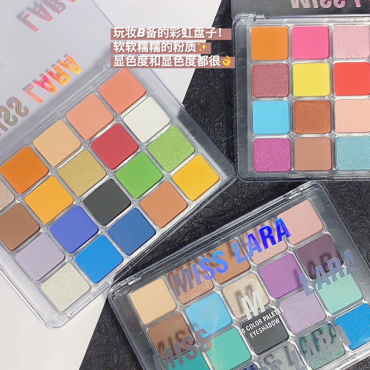 Miss Lara 20-color eyeshadow palette: Dazzling Avocado Glitter, Pearlescent, Matte, student stage Eyeshadow makeup details Picture