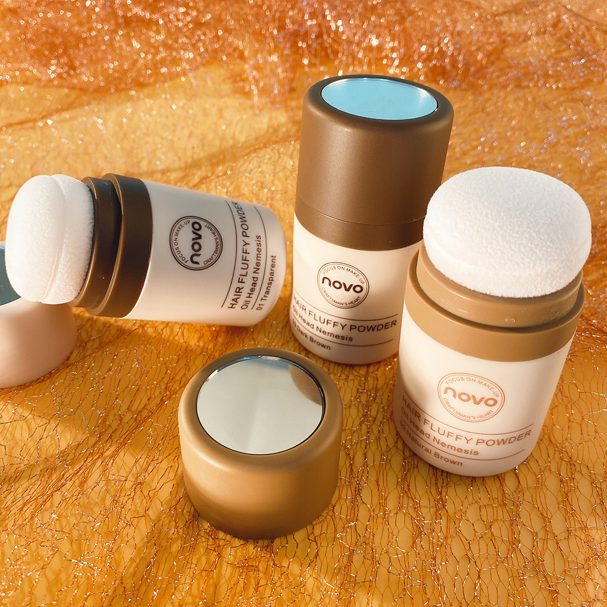 NOVO Hairline Puffy Powder, Oil-control, refreshing and natural, lazy person's contactor Powder, bangs oil-removing no-rinse Magic Powder, Puffy Powder Application Scenario