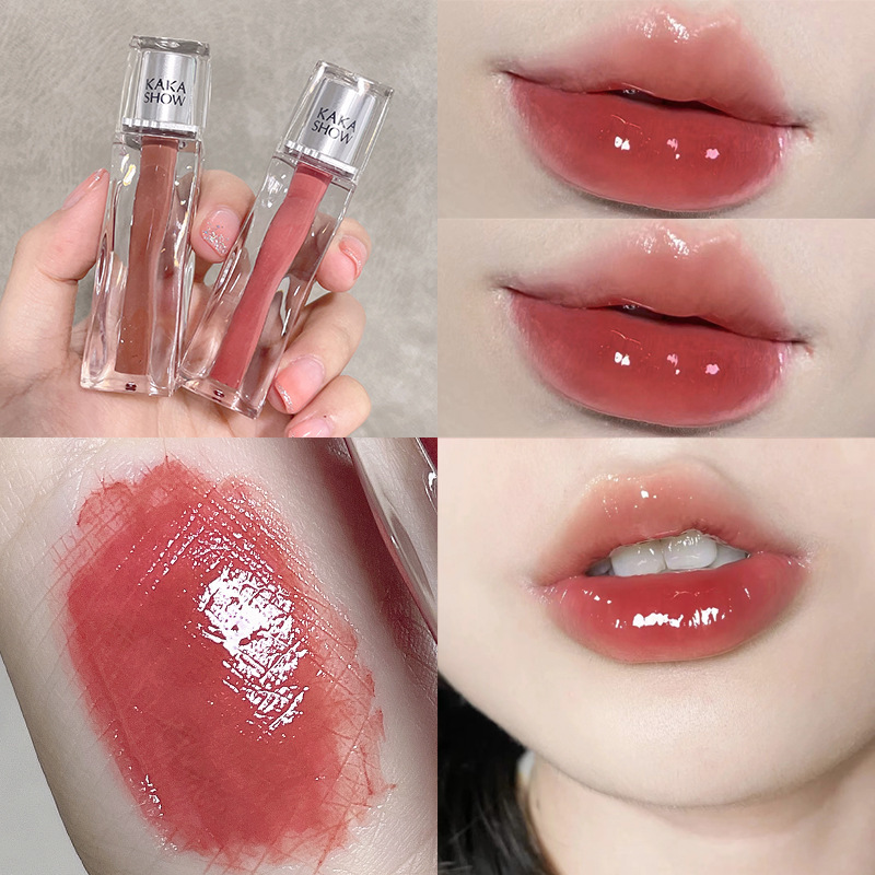 kakashow Transparent Water Mirror Lip Gloss is a clear and moisturizing matte lip gloss for students at an affordable price Specification drawing