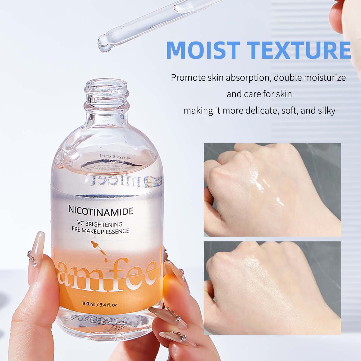 Nicotinamide VC Brightening Pre makeup essence Application Scenario