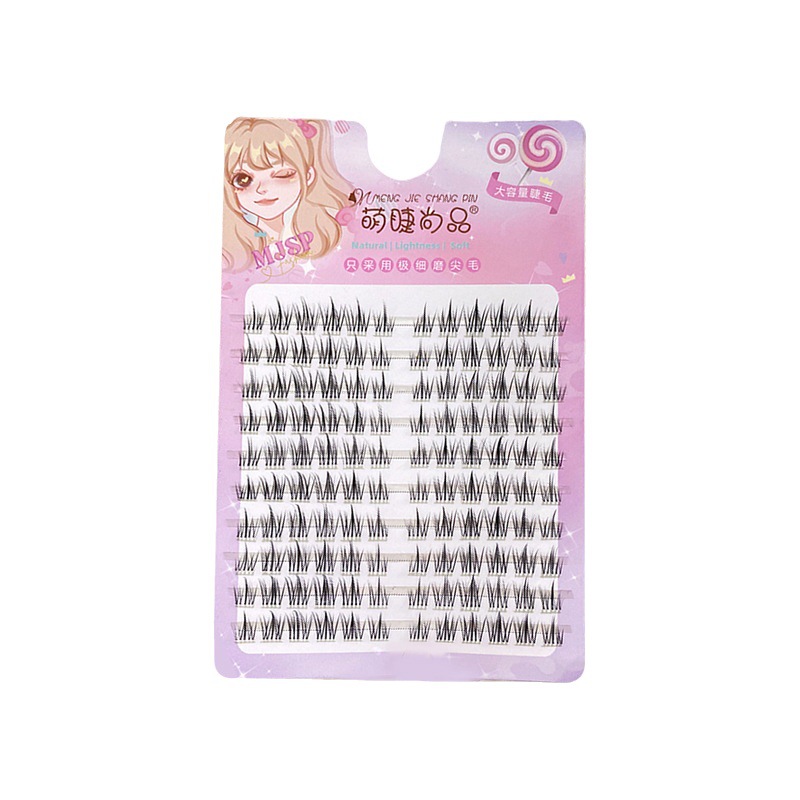 Mengjie Shangpin Lazy Person 120 sunflower eyelash Black Stem 10 rows of sunflower natural simulation Curl Cosplay comic Item Picture