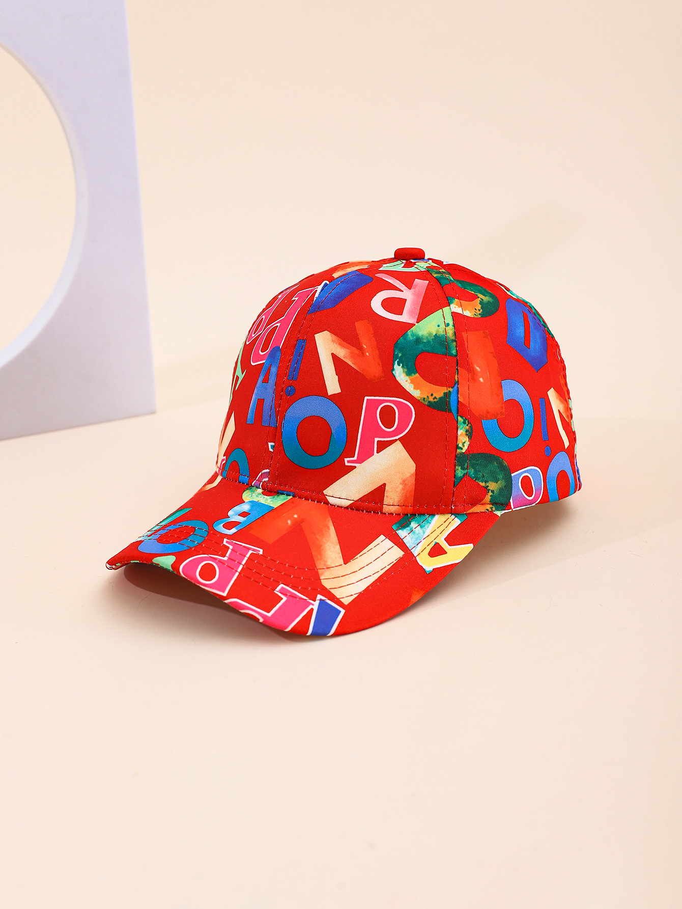 Spring and summer cross-border European and American bestsellers irregular letter printed baseball caps, outdoor travel sun protection and shading adult baseball caps, adjustable for foreign trade Item Picture