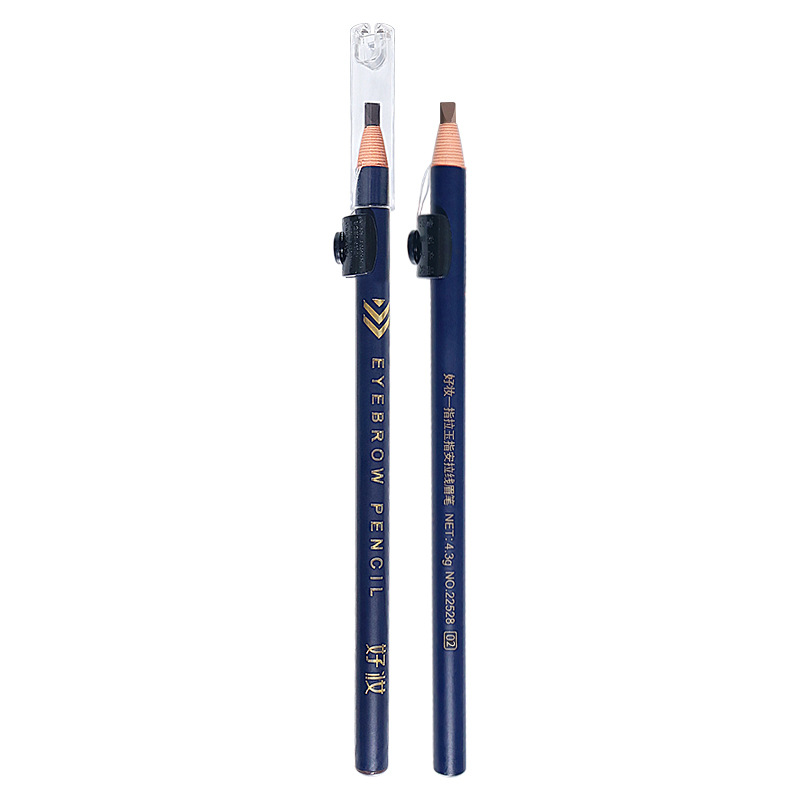 This genuine and excellent makeup product features a one-finger-pull eyebrow pencil that is waterproof, sweat-proof, natural and long-lasting without smudge. It is specially designed for makeup artists Item Picture