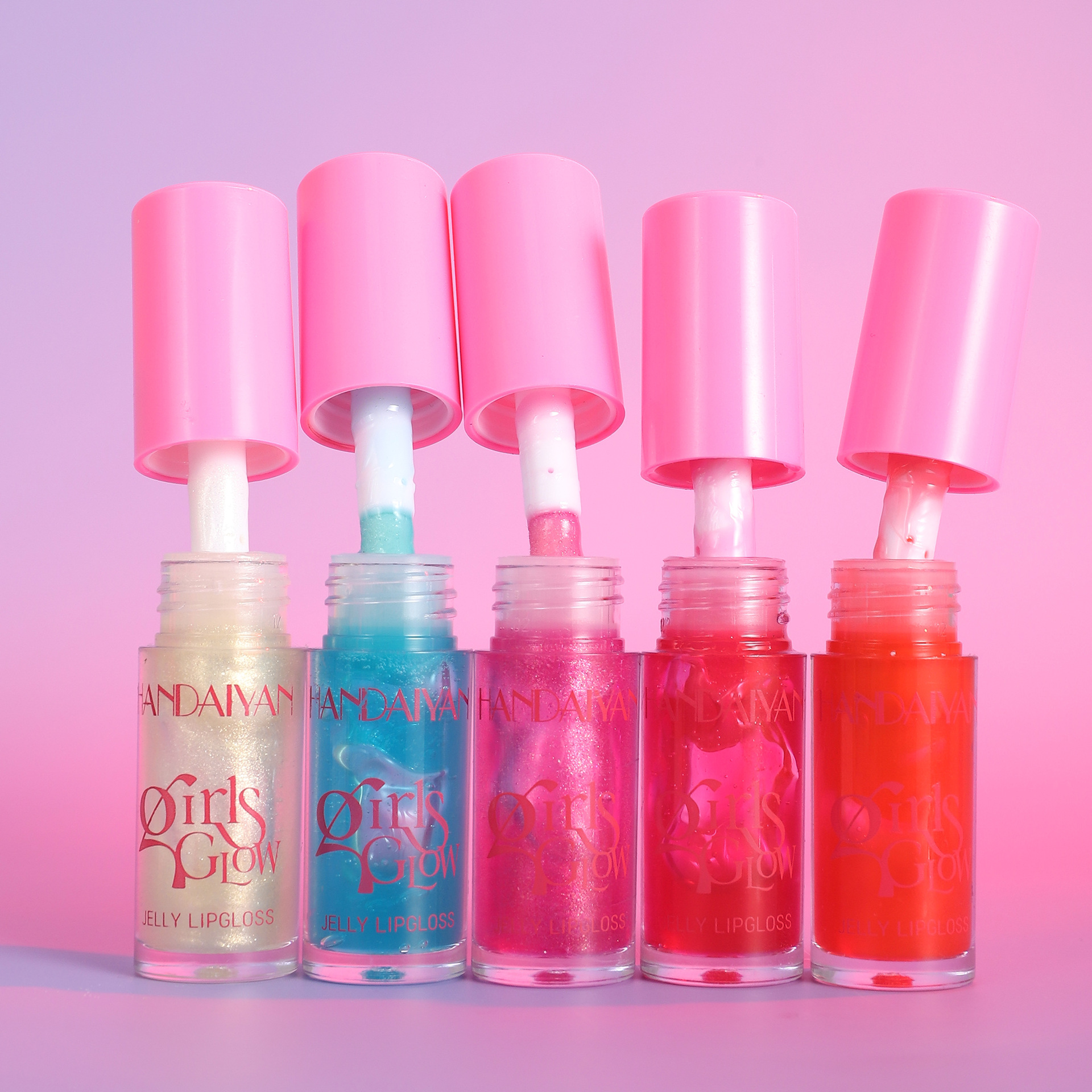 handaiyan Cross-border Transparent Lip Gloss, Dudu Lip Moisturizing and Nourishing Fine Sparkling Pearl Lip Gloss, Water Gloss Lip Gloss, Lip Oil Specification drawing
