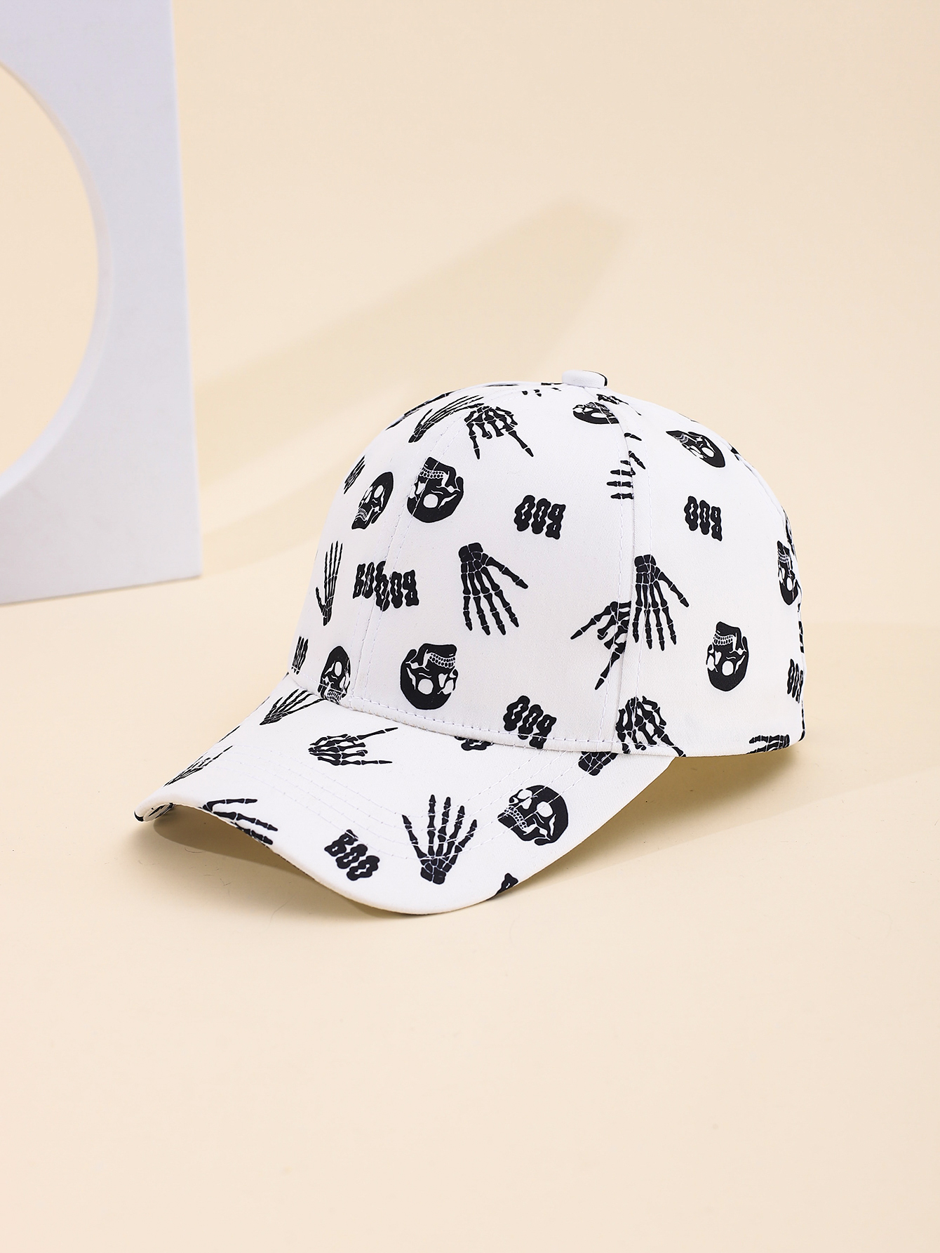 Spring and summer cross-border European and American best-selling wheeled hand-printed baseball caps, outdoor travel sun protection and shading adult baseball caps, adjustable for foreign trade Specification drawing
