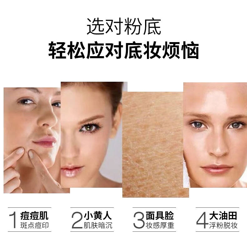 VIBELY Concealer Moisturizing Mushroom Head Cushion Beauty Cream Long-lasting, Oil-Control and Non-caking bb Cream Setting Powder Compact details Picture