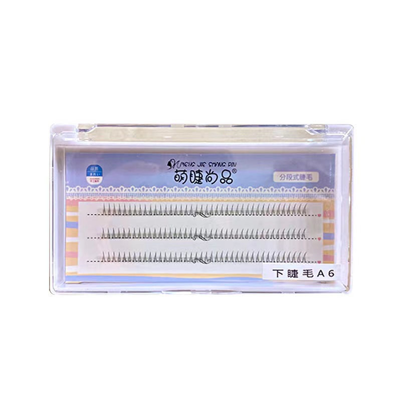 Mengjie Shangpin V-shaped 3 rows 567 mixed set sharpened lower eyelashes False eyelashes for women have been naturally trimmed with realistic eyelashes Item Picture