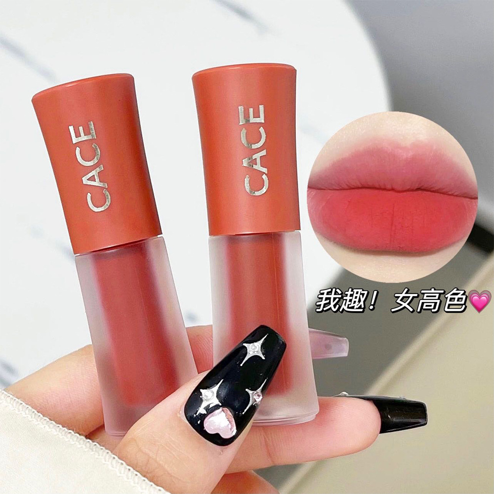 CACE Pure Matte Lip Clay Velvet brightening Lip Gloss, Light and versatile makeup wholesale, live-streamed by Internet celebrities Specification drawing