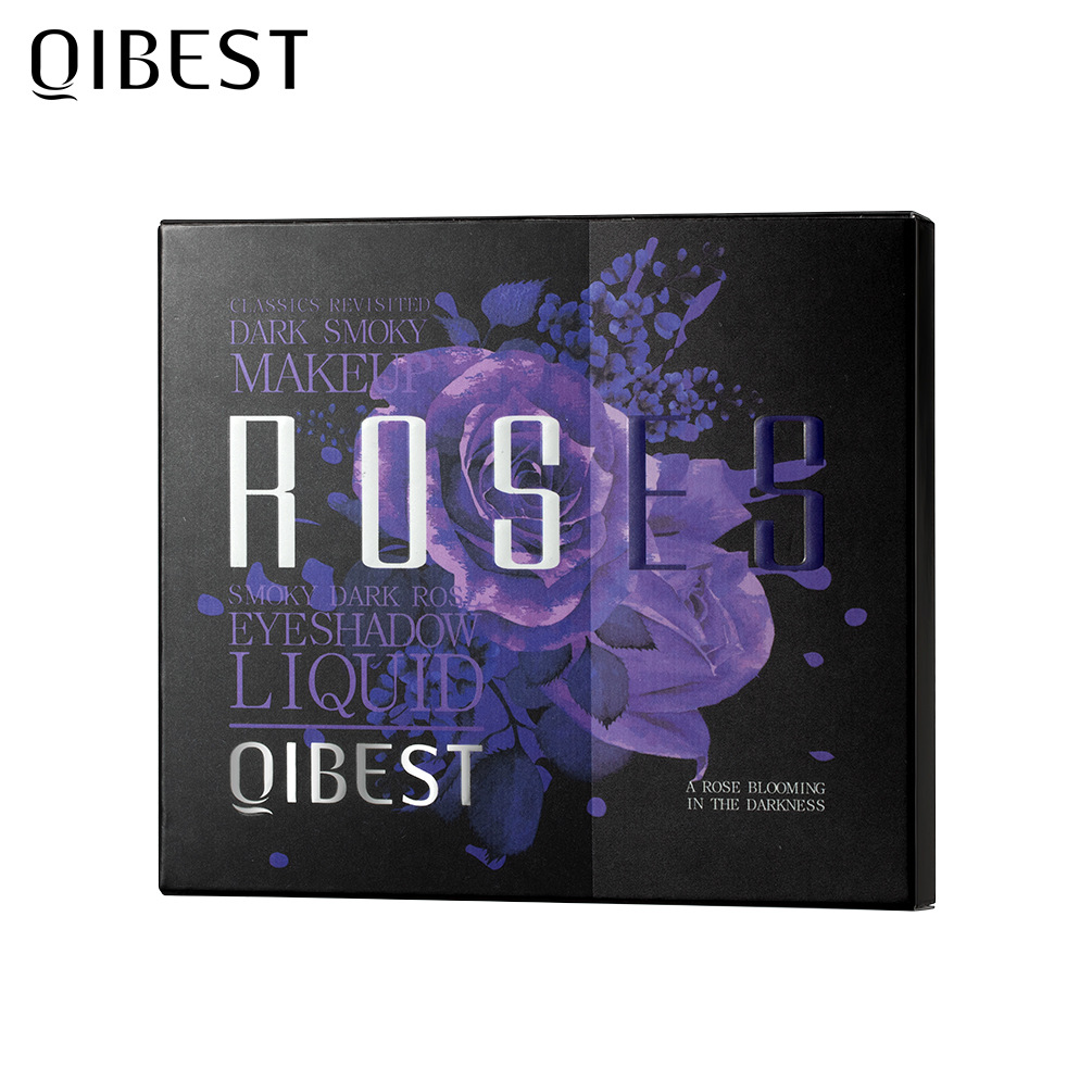 QIBEST Cross-border Cement Grey Eyeshadow Liquid Matte Pearlescent Fine Flash Dark Style European and American punk Smoky Eye Eyeshadow Liquid Item Picture