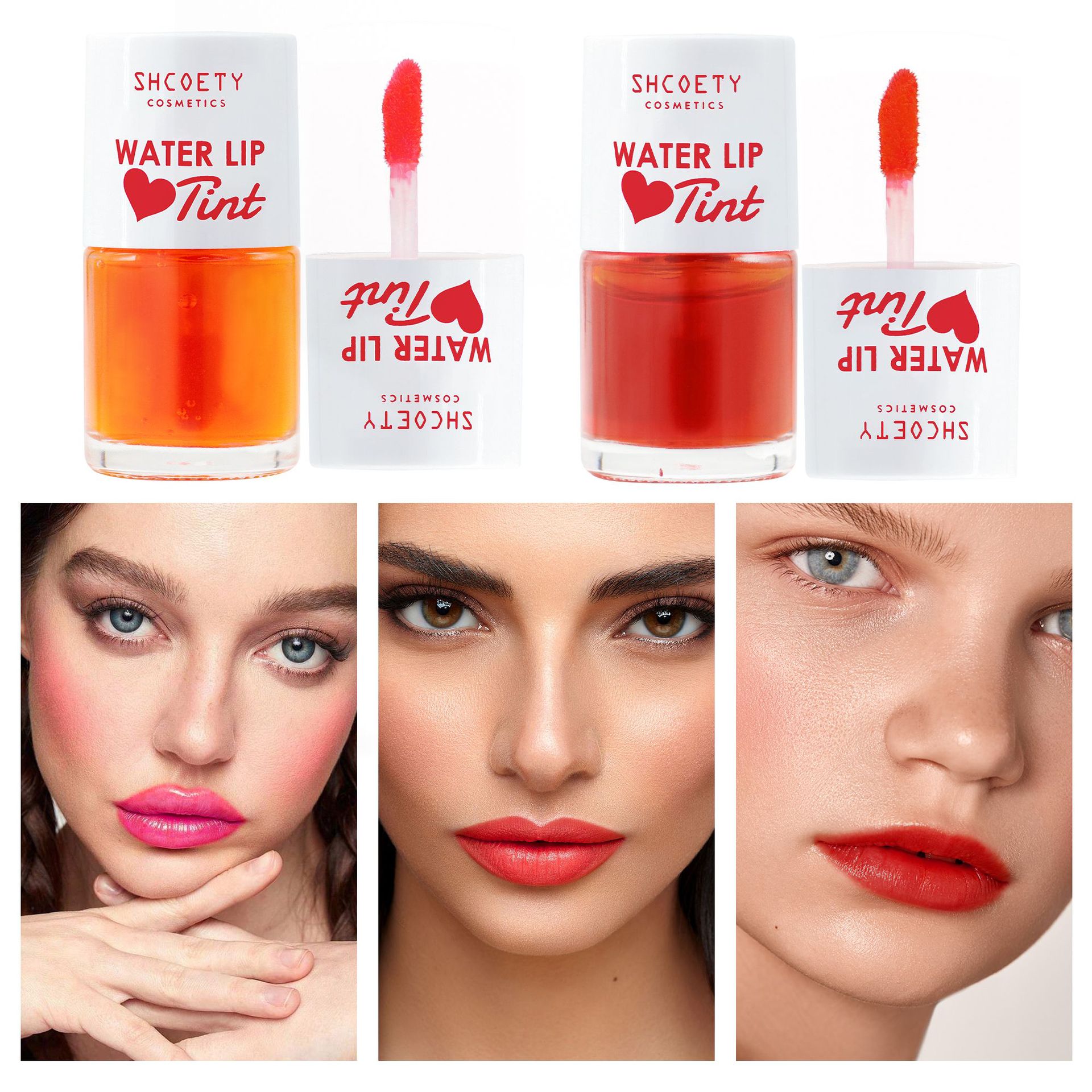 SHCOETY's cross-border bestseller, a new type of beauty product that does not stick to the red water on the cup mouth, does not fade, and is a matte and long-lasting lip gloss details Picture