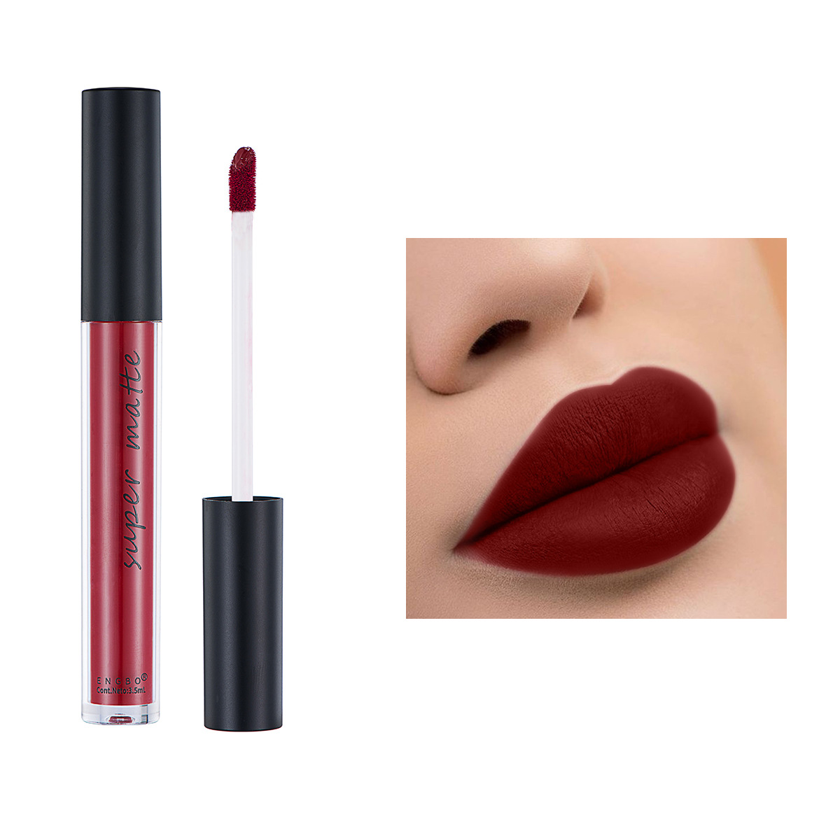 ENGBO's new matte non-stick cup lip gloss waterproof lipstick liquid lipstick velvet European and American makeup brown lip gloss Application Scenario