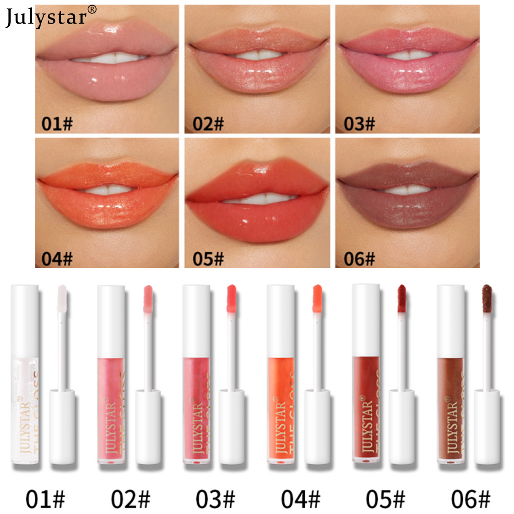 Cross-border makeup long-lasting moisturizing transparent nourishing lip gloss, European and American water light mirror brightening lip gloss and lip oil wholesale for export details Picture