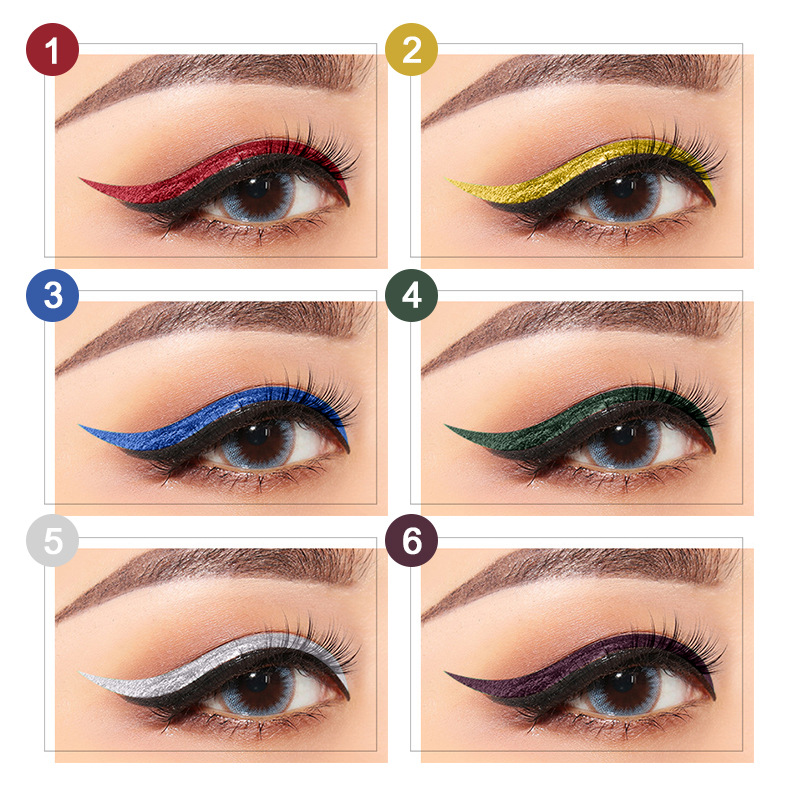 VIBELY export pearlescent colored eyeliner Liquid pen, quick-drying, waterproof, non-smudging liquid ultra-fine eyeliner pen wholesale Application Scenario