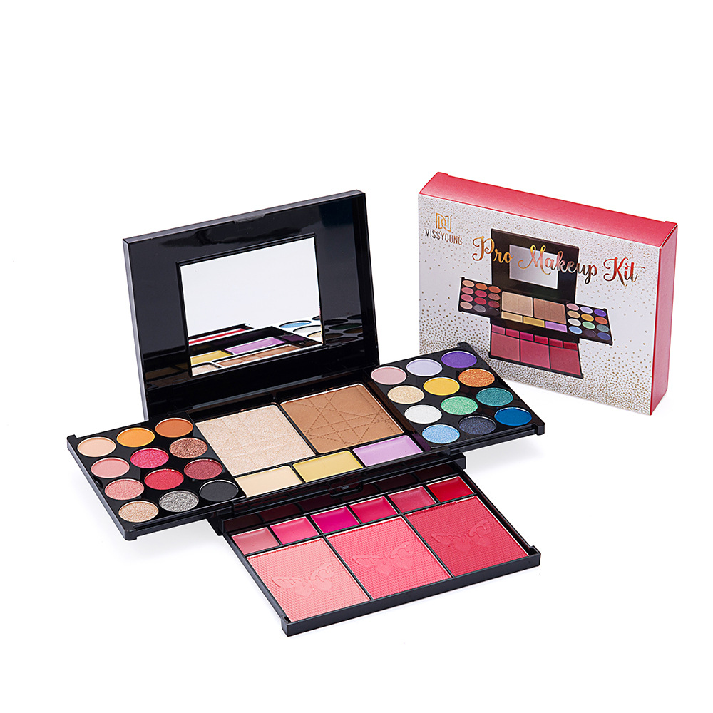 MISS YOUNG's new 38-color eyeshadow palette, contouring blush, lip gloss and makeup set, cross-border e-commerce for foreign trade beauty products details Picture