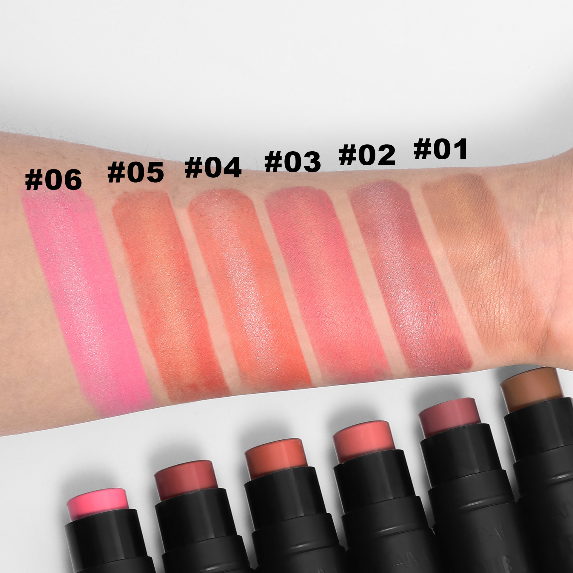 HANDAIYAN's cross-border makeup brightening and complexion enhancement Solid filling blush cream Contouring stick Blush Specification drawing
